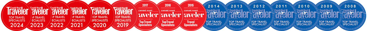 Condé Nast Traveler Top Travel Specialist since 2008